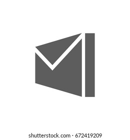 Mail icon in trendy flat style isolated on white background. Symbol for your web site design, logo, app, UI. Vector illustration, EPS