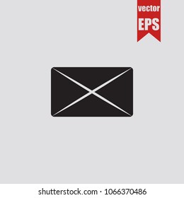 Mail icon in trendy isolated on grey background.Vector illustration.