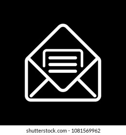 Mail icon ui simple style flat illustration.