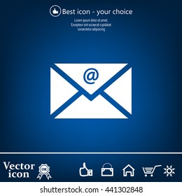 Mail icon. Vector