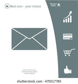 Mail icon. Vector