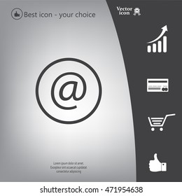 At mail icon vector