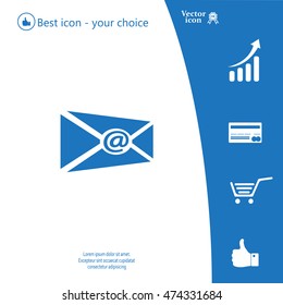Mail icon. Vector
