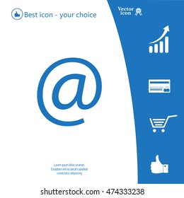 At mail icon vector