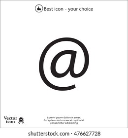 At mail icon vector