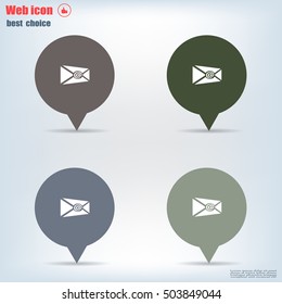 Mail icon. Vector