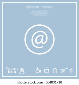 At mail icon vector