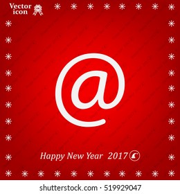 At mail icon vector