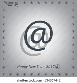 At mail icon vector