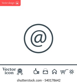 At mail icon vector