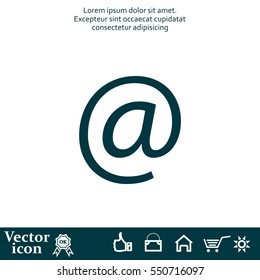 At mail icon vector