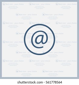 At mail icon vector