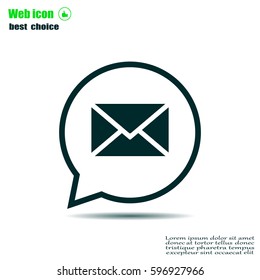 Mail icon. Vector