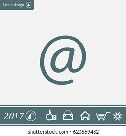 At mail icon vector