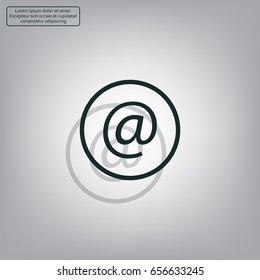 At mail icon vector