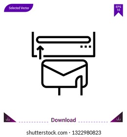 mail icon vector . Best modern, simple, isolated, application ,job-resume icons, logo, flat icon for website design or mobile applications, UI / UX design vector format