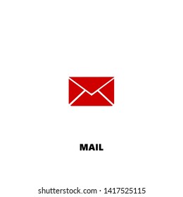 mail icon. mail vector design. sign design. red color