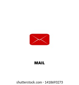 mail icon. mail vector design. sign design. red color