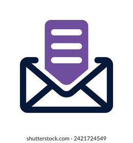mail icon. vector dual tone icon for your website, mobile, presentation, and logo design.
