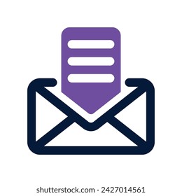 mail icon. vector dual tone icon for your website, mobile, presentation, and logo design.