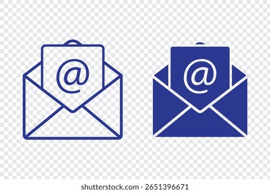 Ícone de e-mail vetor. ícone de e-mail vetor. Ícone de email. Ilustração do envelope