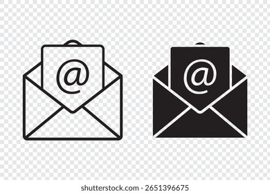 Ícone de e-mail vetor. ícone de e-mail vetor. Ícone de email. Ilustração do envelope