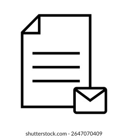 Mail icon vector. Email illustration sign. Envelope symbol. Post web icon. Mail symbol for web and mobile app.