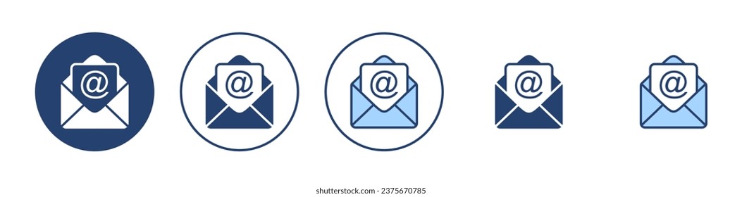 Vector de icono de correo. signo y símbolo de correo electrónico. Icono de correo electrónico. Icono de sobre