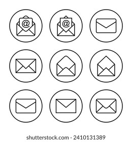 Mail icon vector. email sign and symbol. E-mail icon. Envelope icon