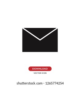 Mail icon vector. Email symbol. Envelope sign isolated on white background.
