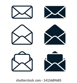 Mail Icon Vector. Envelope Set Illustration Design. EPS 10.