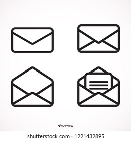 	
Mail icon vector, Envelope sign, Email symbol