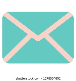 Mail icon vector, Envelope sign, Email symbol, Flat design style, Vector