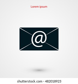 Mail icon vector, flat design best vector icon