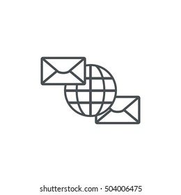 Mail Icon Vector flat design style