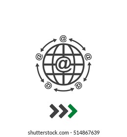 Mail Icon, vector flat design style
