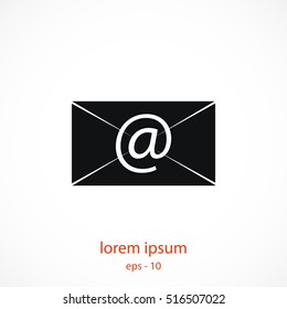 Mail icon vector, flat design best vector icon