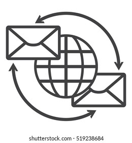 Mail Icon Vector flat design style