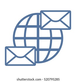 Mail Icon Vector flat design style