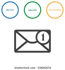 Mail Icon Vector flat design style