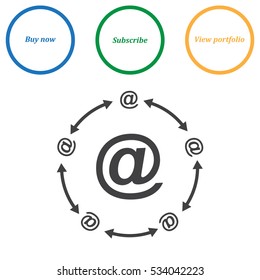 Mail Icon Vector flat design style