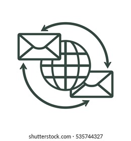 Mail Icon Vector flat design style