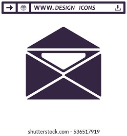 Mail Icon Vector flat design style