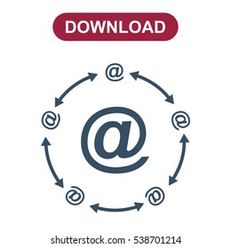 Mail Icon Vector flat design style