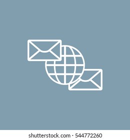 Mail Icon Vector flat design style