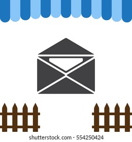 Mail Icon Vector flat design style