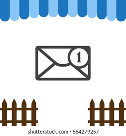 Mail Icon Vector flat design style