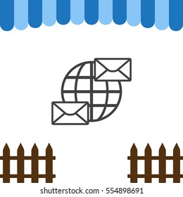 Mail Icon Vector flat design style