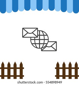 Mail Icon Vector flat design style