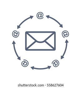 Mail Icon Vector flat design style